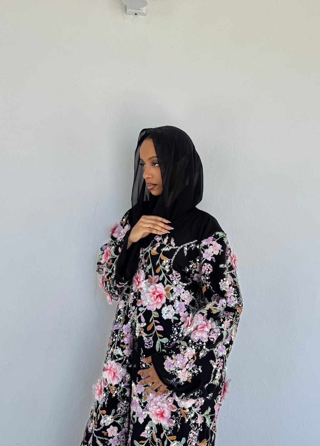 Noir Rose Abaya