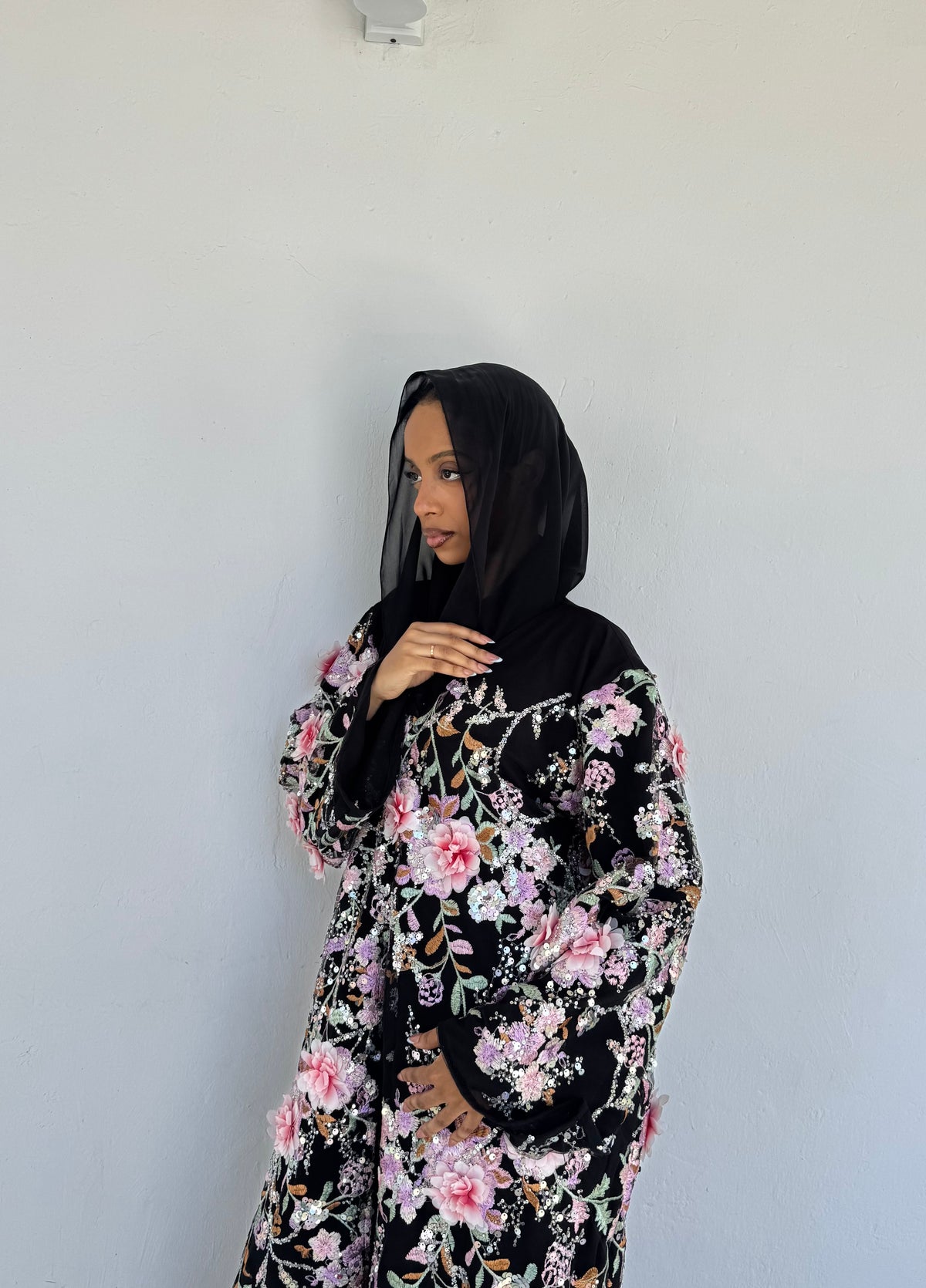 Noir Rose Abaya