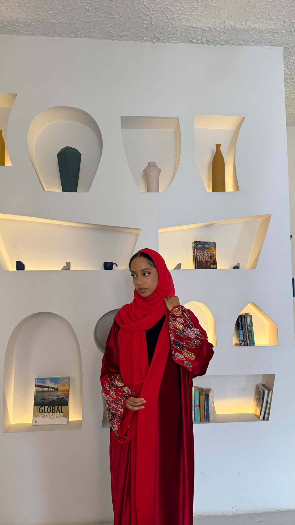 Red Velvet-Dynasty Abaya