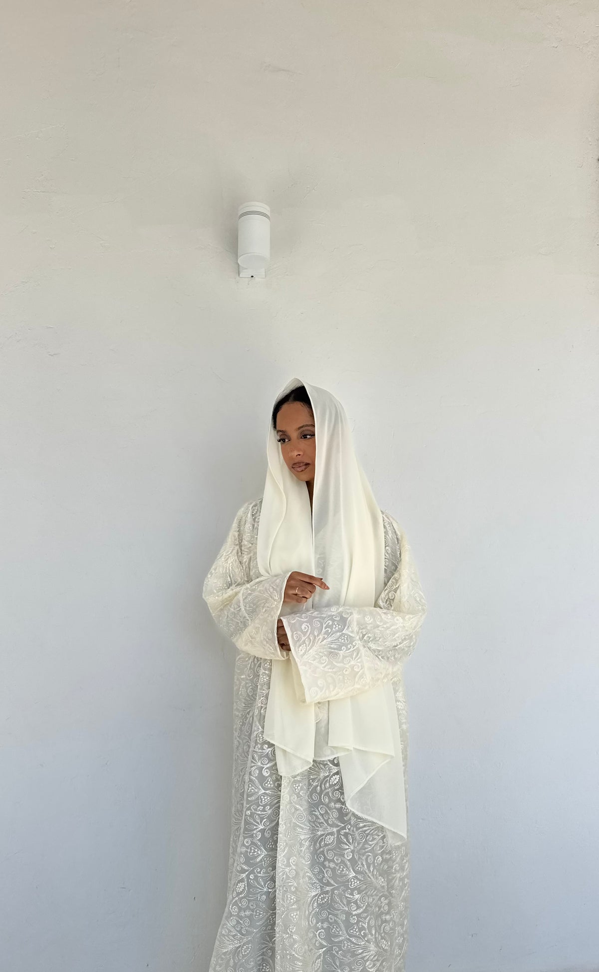 Ivory Muse Abaya