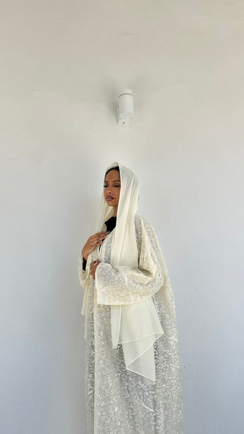 Ivory Muse Abaya
