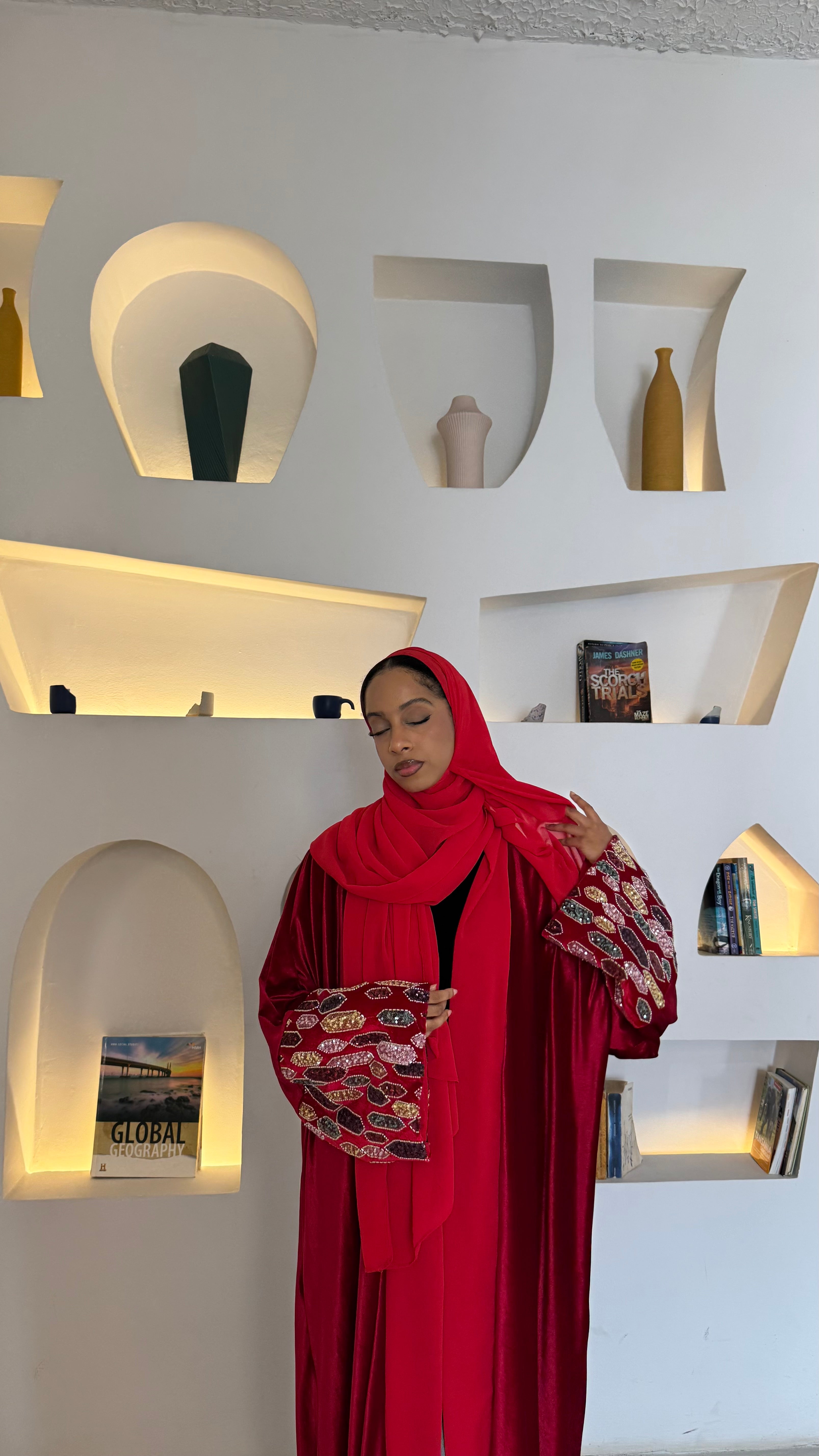 Red Velvet-Dynasty Abaya