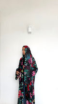 Midnight bloom abaya